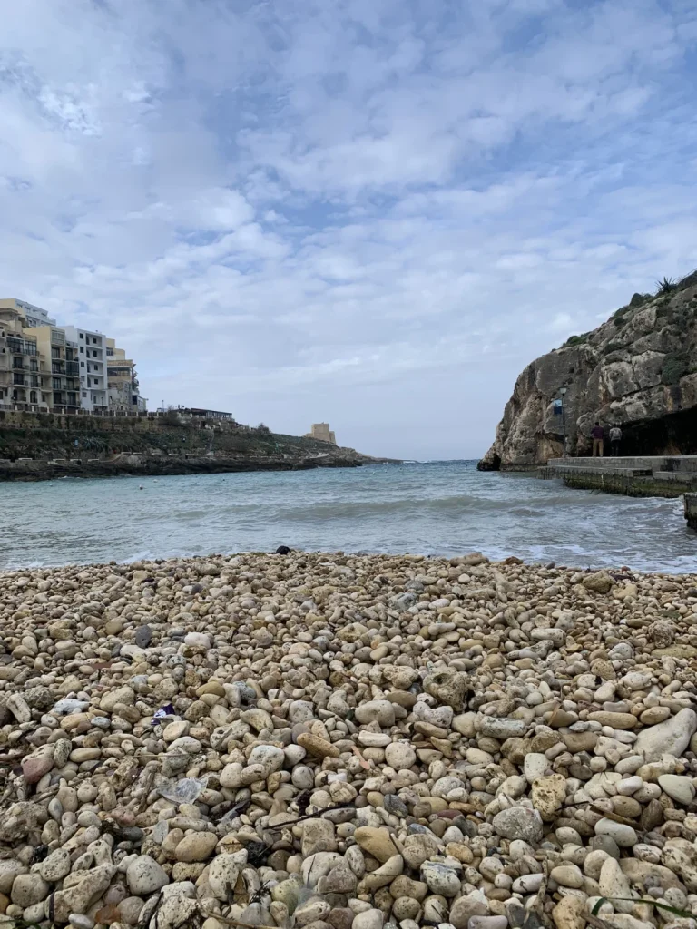 View across Xlendi Bay on the west coast of Gozo
